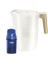 Beautiful by PUR 12 Cup Water Filtration Pitcher, W 10.2" x H 10.6" x L 6.8", White Icing (PPT120W)