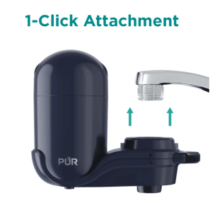 PUR PLUS Faucet Mount Water Filtration System, Vertical, Indigo, FM2800N